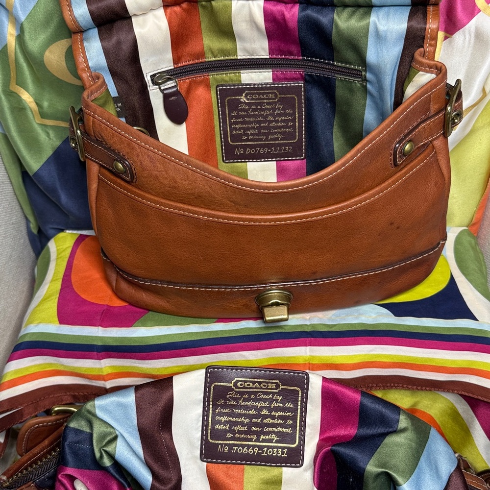 Coach Legacy Vachetta SET Mandy, Hippie, Kisslock Wallet, Wristlet, Care Card ++ - Picture 13 of 13